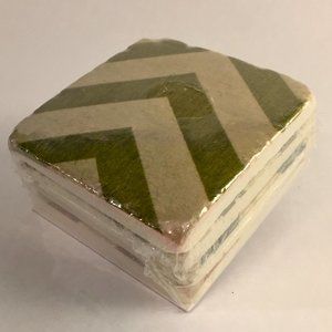 NWOT, Chevron Stone Coasters, set of 4